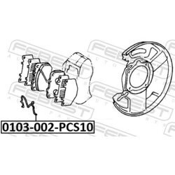 Pružina obloženia kotúčovej brzdy FEBEST 0103-002-PCS10 - obr. 1