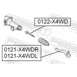 Axiálny čap tiahla riadenia FEBEST 0122-X4WD - obr. 1