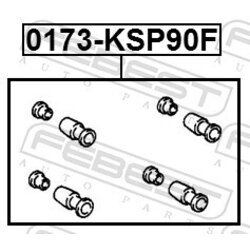 Sada vodiacich puzdier brzdového strmeňa FEBEST 0173-KSP90F - obr. 1