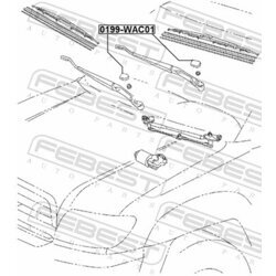 Krytka ramienka stierača FEBEST 0199-WAC01 - obr. 1