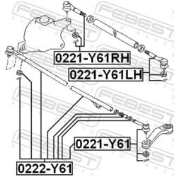 Hlava/čap spojovacej tyče riadenia FEBEST 0221-Y61LH - obr. 1