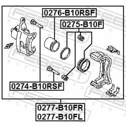 Brzdový strmeň FEBEST 0277-B10FR - obr. 1