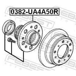 Náboj kolesa FEBEST 0382-UA4A50R - obr. 1