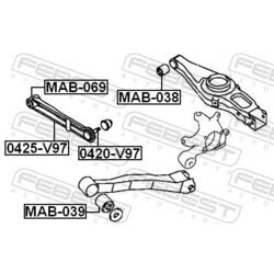 Rameno zavesenia kolies FEBEST 0425-V97 - obr. 1