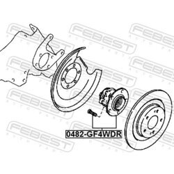 Náboj kolesa FEBEST 0482-GF4WDR - obr. 1