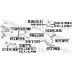 Skrutka pre nastavenie odklonu kolesa FEBEST 0829-002-KIT - obr. 1