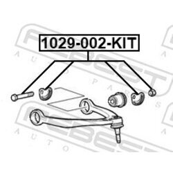 Skrutka pre nastavenie odklonu kolesa FEBEST 1029-002-KIT - obr. 1