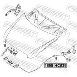 Lanko pre otváranie kapoty motora FEBEST 1699-HC639 - obr. 1