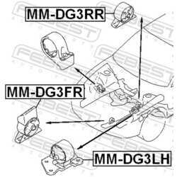 Uloženie motora FEBEST MM-DG3FR - obr. 1