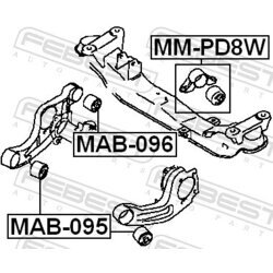 Uloženie, diferenciál FEBEST MM-PD8W - obr. 1