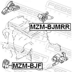 Uloženie motora FEBEST MZM-BJMRR - obr. 1