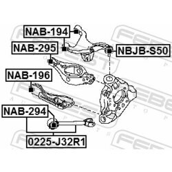 Uloženie riadenia FEBEST NAB-295 - obr. 1