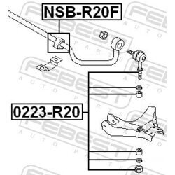 Uloženie priečneho stabilizátora FEBEST NSB-R20F - obr. 1
