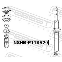 Ochranný kryt/manžeta tlmiča pérovania FEBEST NSHB-P11SR20 - obr. 1