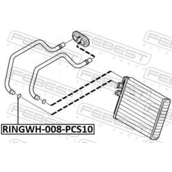 Tesnenie príruby chladenia FEBEST RINGWH-008-PCS10 - obr. 1