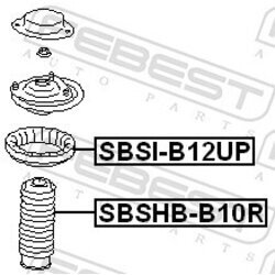 Ochranný kryt/manžeta tlmiča pérovania FEBEST SBSHB-B10R - obr. 1