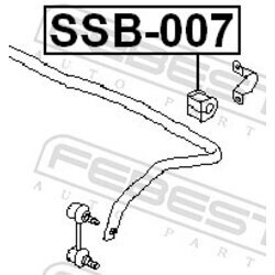 Uloženie priečneho stabilizátora FEBEST SSB-007 - obr. 1