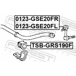 Uloženie priečneho stabilizátora FEBEST TSB-GRS190F - obr. 1