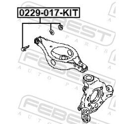 Skrutka pre nastavenie odklonu kolesa FEBEST 0229-017-KIT - obr. 1