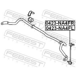Tyč/Vzpera stabilizátora FEBEST 0423-NA4FL - obr. 1