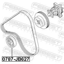 Napínacia kladka rebrovaného klinového remeňa FEBEST 0787-JB627 - obr. 1