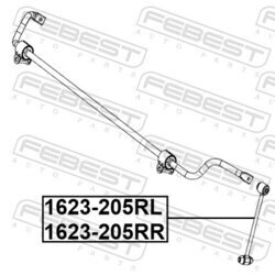 Tyč/Vzpera stabilizátora FEBEST 1623-205RR - obr. 1