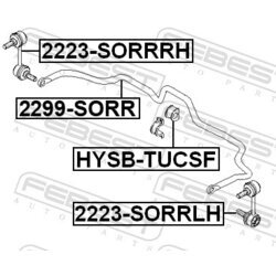 Tyč/Vzpera stabilizátora FEBEST 2223-SORRRH - obr. 1