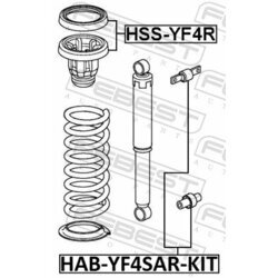 Montážna sada, Tlmič pérovania FEBEST HAB-YF4SAR-KIT - obr. 1