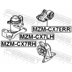 Uloženie motora FEBEST MZM-CX7ERR - obr. 1