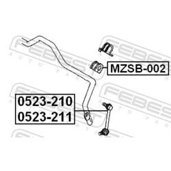 Uloženie priečneho stabilizátora FEBEST MZSB-002 - obr. 1