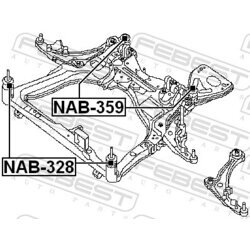 Uloženie tela nápravy FEBEST NAB-359 - obr. 1