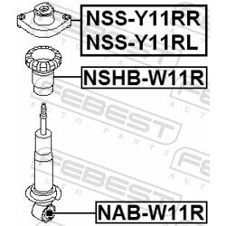 Puzdro, tlmič FEBEST NAB-W11R - obr. 1