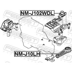 Uloženie manuálnej prevodovky FEBEST NM-J102WDL - obr. 1