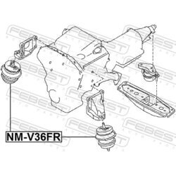 Uloženie motora FEBEST NM-V36FR - obr. 1