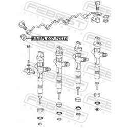Tesniaci krúžok vstrekovacieho ventilu FEBEST RINGFL-007-PCS10 - obr. 1
