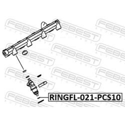 Tesniaci krúžok vstrekovacieho ventilu FEBEST RINGFL-021-PCS10 - obr. 1
