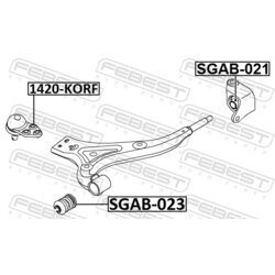 Uloženie riadenia FEBEST SGAB-021 - obr. 1