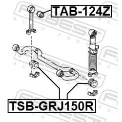 Uloženie priečneho stabilizátora FEBEST TSB-GRJ150R - obr. 1
