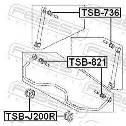 Uloženie priečneho stabilizátora FEBEST TSB-J200R - obr. 1