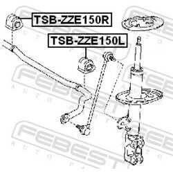 Uloženie priečneho stabilizátora FEBEST TSB-ZZE150L - obr. 1