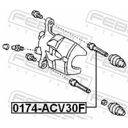 Vodiaci čap brzdového strmeňa FEBEST 0174-ACV30F - obr. 1