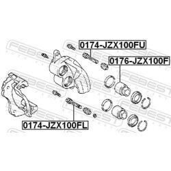 Piest brzdového strmeňa FEBEST 0176-JZX100F - obr. 1