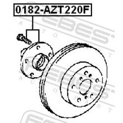 Náboj kolesa FEBEST 0182-AZT220F - obr. 1