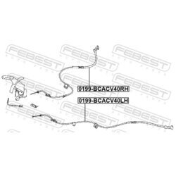 Ťažné lanko parkovacej brzdy FEBEST 0199-BCACV40LH - obr. 1