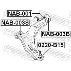 Zvislý/nosný čap FEBEST 0220-B15 - obr. 1