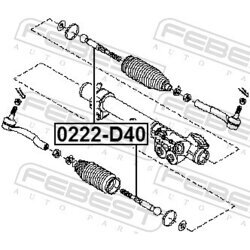 Axiálny čap tiahla riadenia FEBEST 0222-D40 - obr. 1