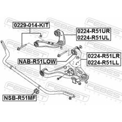 Skrutka pre nastavenie odklonu kolesa FEBEST 0229-014-KIT - obr. 1