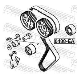 Obehová/vodiaca kladka ozubeného remeňa FEBEST 0488-EA - obr. 1