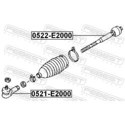 Axiálny čap tiahla riadenia FEBEST 0522-E2000 - obr. 1