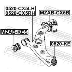 Rameno zavesenia kolies FEBEST 0524-CX5LH - obr. 1